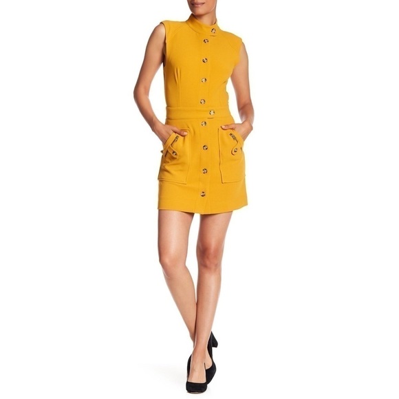 NWT VERONICA BEARDLeigh Mod Button Dress